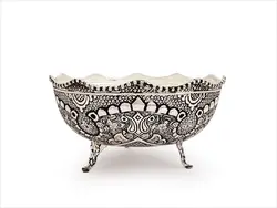 کاسه قلم زنی شده نقره نمای اصفهان