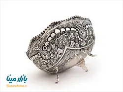 کاسه قلم زنی شده نقره نمای اصفهان