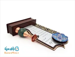 تندیس میناکاری و فیروزه کوبی لوح تقدیر طرح صدرا