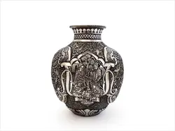 گلدان قلم زنی برجسته