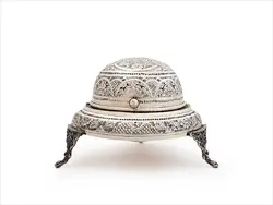 خاویار خوری قلمزنی نقره نما