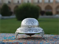 خاویار خوری قلمزنی نقره نما