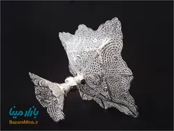 شیرینی خوری 4 گوش پایه دار ملیله کاری