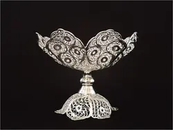 شیرینی خوری پایه دار قلدار ملیله کاری