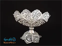 شیرینی خوری پایه دار قلدار ملیله کاری