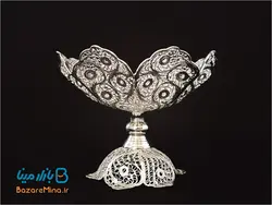 شیرینی خوری پایه دار قلدار ملیله کاری