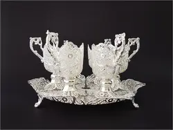 سرویس قهوه خوری ملیله کاری