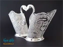 جای قاشق و چنگال دوقلو مليله طرح قو