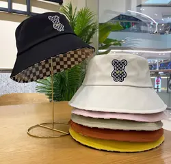 کلاه باکت خرسی شطرنجی کد 10537