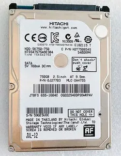 هارد دیسک اینترنال لپتاپ 2.5 اینچی برند HGST ظرفیت 750 گیگابایت+6 ماه گارانتی تعویض