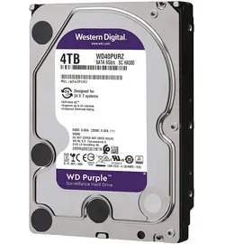 هارد دیسک اینترنال وسترن مدل Purple 4TB ظرفیت 4 ترابایت+18 ماه گارانتی در جا تعویض+ارسال رایگان با پست+اکبند