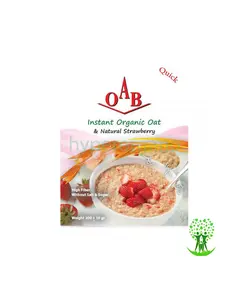 فروشگاه آنلاین هایپرارگانو | جو دو سر پرک ارگانیک صبحانه و توت فرنگی 200 گرمی OAB