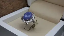 انگشتر زنانه تانزانیت آفریقایی کد 425