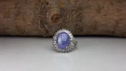 انگشتر زنانه تانزانیت آفریقایی کد 425