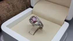 انگشتر زنانه یاقوت سرخ آفریقایی کد 379