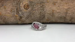 انگشتر زنانه یاقوت سرخ آفریقایی کد 379