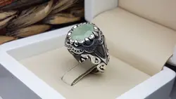 انگشتر مردانه زمرد کلمبیا اصلی کد 160