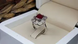 انگشتر زنانه یاقوت سرخ آفریقایی کد 147