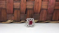 انگشتر زنانه یاقوت سرخ آفریقایی کد 147