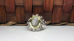 انگشتر مردانه کوارتز لیمویی آفریقایی اصل کد 104