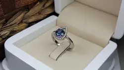 انگشتر زنانه توپاز هفت رنگ کد 50