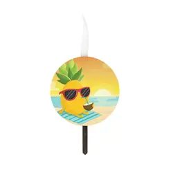 شمع تولد سفارشی تم آناناس