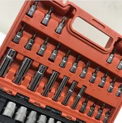 جعبه بکس 53 پارچه درایو 1/4 برند تات TAT TOOLS