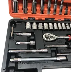 جعبه بکس 53 پارچه درایو 1/4 برند تات TAT TOOLS