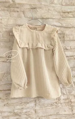 شومیز مخمل کبریتی کرم