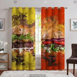 پرده تصویری سه بعدی طرح همبرگر برای ساندویچی PK-5913