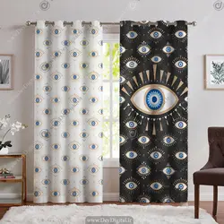 پرده پانچی طرح چشم نظر PK-6817