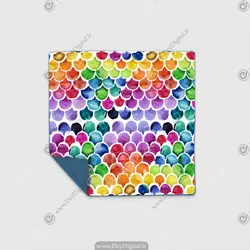 رومیزی طرح پولک های رنگی SM-12103