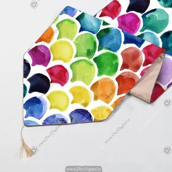 رانر چاپی طرح پولک های رنگارنگ SM-12105