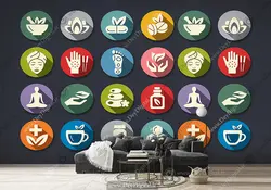 پوستر دیواری مرکز ماساژ درمانی BA-8690 | چاپ دی : دکوراسیون داخلی آنلاین چاپی