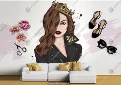 پوستر دیواری سه بعدی طرح اکسسوری BA-8864 | چاپ دی : دکوراسیون داخلی آنلاین چاپی