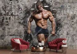 پوستر بدنسازی حرفه ای مردانه BA-7875 | چاپ دی : دکوراسیون داخلی آنلاین چاپی