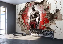 پوستر سه بعدی بدنسازی حرفه ای HQ-1303 | چاپ دی : دکوراسیون داخلی آنلاین چاپی