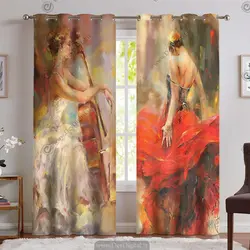 خرید و قیمت پرده پانچی رنسانس نوا‎زنده ویولن سل و رقصنده باله PK-4709 | چاپ دی : تولید کننده پرده تصویری پانچی