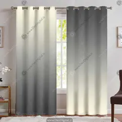 خرید و قیمت پرده پانچی ساده مدل اسپرت رنگی سایه ای طوسی کرمی PK-5236 | چاپ دی : تولید کننده پرده تصویری پانچی