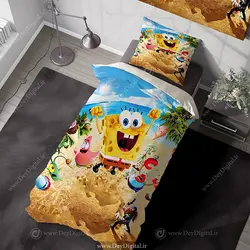 قیمت روتختی پسرانه یکنفره طرح باب اسفنجی | چاپ دی : تولید کننده روتختی سه بعدی