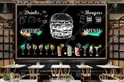 قیمت و خرید پوستر دیواری همبرگر BA-5158 | چاپ دی:تولید کننده کاغذ دیواری سه بعدی