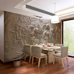 پوستر دیواری چهره گچ بری با موهای پریشون | چاپ دی : دکوراسیون داخلی آنلاین چاپی ، پوستر دیواری ، سه بعدی ، کاغذ