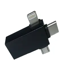 مبدل سه کاره (microUSB، USB-C، لایتنینگ) به USB OTG