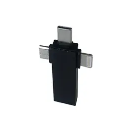 مبدل سه کاره (microUSB، USB-C، لایتنینگ) به USB OTG