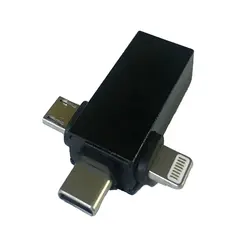مبدل سه کاره (microUSB، USB-C، لایتنینگ) به USB OTG