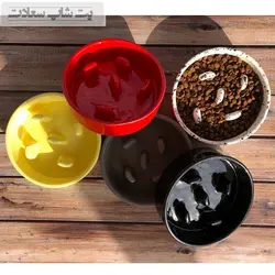 ظرف آرام خور سرامیکی سگ و گربه