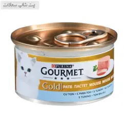 کنسرو غذای گربه گورمت گلد مدل Gold Tuna وزن ۸۵ گرم - پت شاپ سعادت