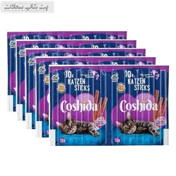 تشویقی مدادی گربه کوشیدا با طعم گوشت بره و بوقلمون Coshida Cat Stick Lamb & Turkey بسته 5 عددی - پت شاپ سعادت