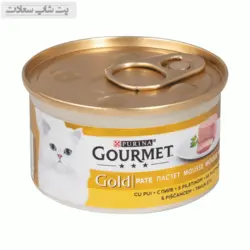 کنسرو غذای گربه گورمت گلد مدل Gold Chicken وزن ۸۵ گرم - پت شاپ سعادت
