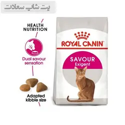 غذای خشک گربه رویال کنین مخصوص گربه بد غذا Royal Canin Savour Exigent وزن 2 کیلوگرم - پت شاپ سعادت